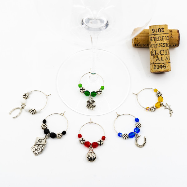 "Viel Glück" Weinglas-Charms