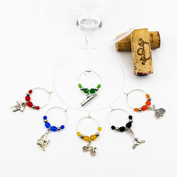 "Sport" Weinglas-Charms