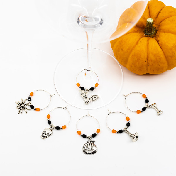 "Halloween" Weinglas-Charms
