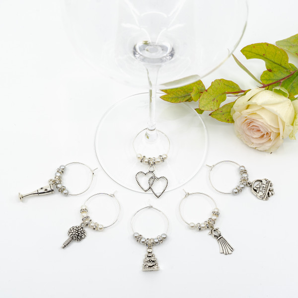 "Just Married" Weinglas-Charms