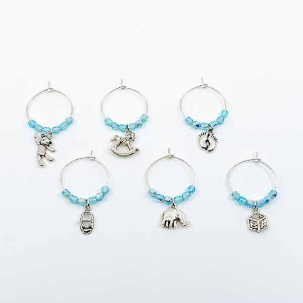 "Baby Boy" Weinglas-Charms