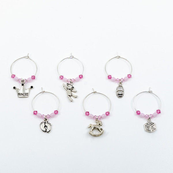"Baby Girl" Weinglas-Charms