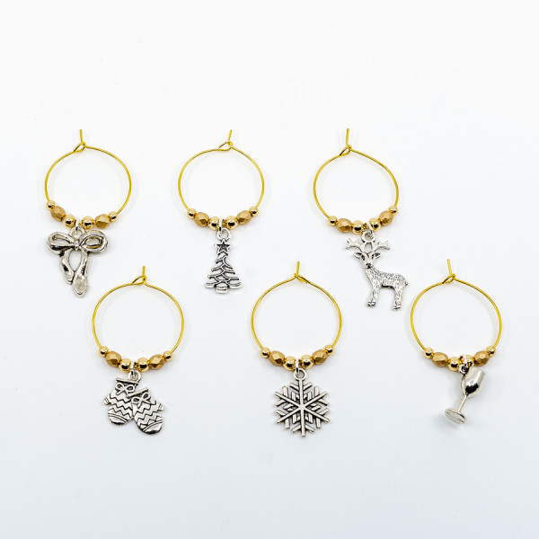 "Christmas  Elegant" Weinglas-Charms