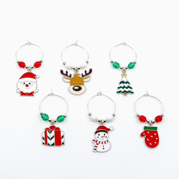 "Christmas Fun" Weinglas-Charms