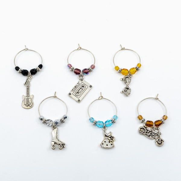 "Retro" Weinglas-Charms