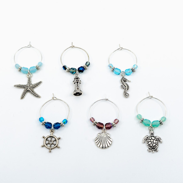 "Das Meer" Weinglas-Charms